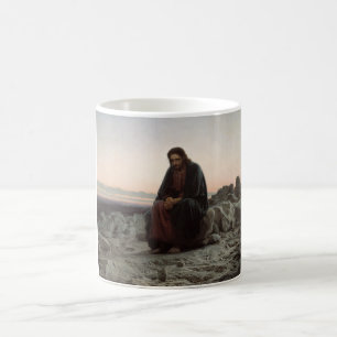 Christus in der Wildnis (von Ivan Kramskoi) Kaffeetasse