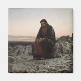 Christus in der Wildnis (von Ivan Kramskoi) Magnet