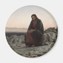 Christus in der Wildnis (von Ivan Kramskoi) Magnet