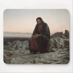 Christus in der Wildnis (von Ivan Kramskoi) Mousepad