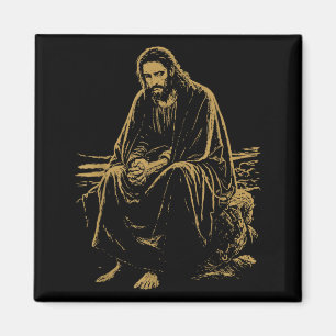 Christus in der Wüste Jesus Gebet Christliche Glau Magnet