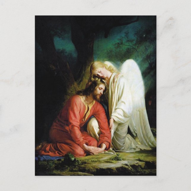 Christus in Gethsemane Postkarte (Vorderseite)