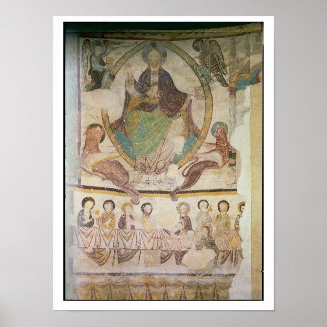 Christus in Majestät mit vier evangelischen Symbol Poster (Vorne)