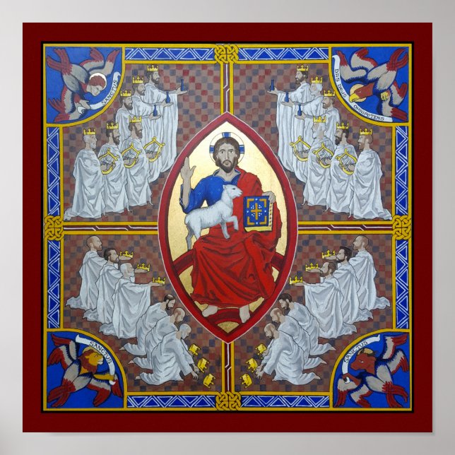 Christus in Majestät und das 24 Elders Poster Prin (Vorne)