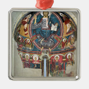 Christus in Ruhm 2 Silbernes Ornament