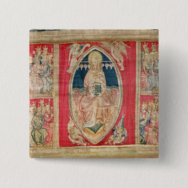 Christus inthronisierte mit den apokalyptischen button (Vorderseite)