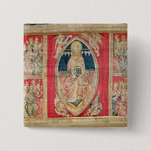 Christus inthronisierte mit den apokalyptischen button