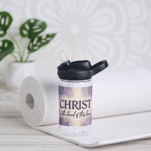Christus ist das Haupt dieses Hauses Christlich Trinkflasche