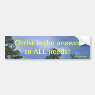 "Christus ist die Antwort." Autoaufkleber