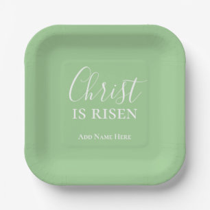 Christus ist ein Christliches Osterfest für den M Pappteller
