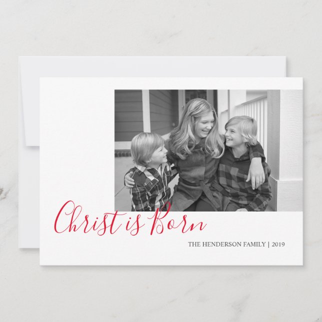 Christus ist ein Geborenes Foto Weihnachten (Vorderseite)