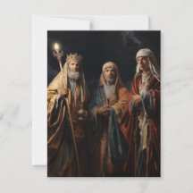 Christus ist geboren! Grußkarte der drei Weisen