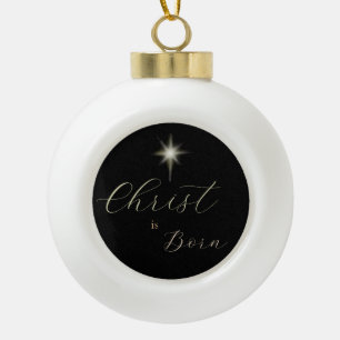 Christus ist geboren Stern von Bethlehem Religiös Keramik Kugel-Ornament
