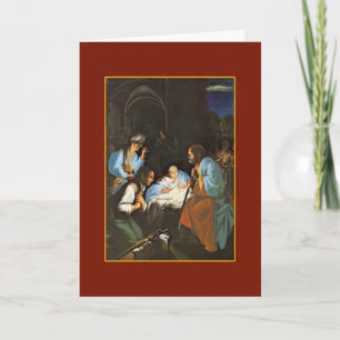 Christus ist geboren - Vintage-Weihnachtskarte Feiertagskarte