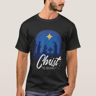 Christus ist Geborene Bibel Erster Weihnachtsfeier T-Shirt