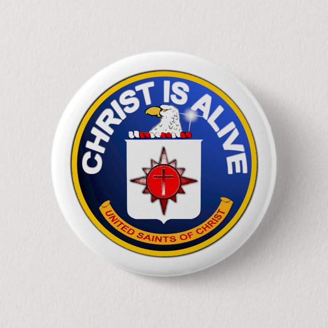 Christus ist - identische CIA-Ikone lebendig Button (Vorderseite)