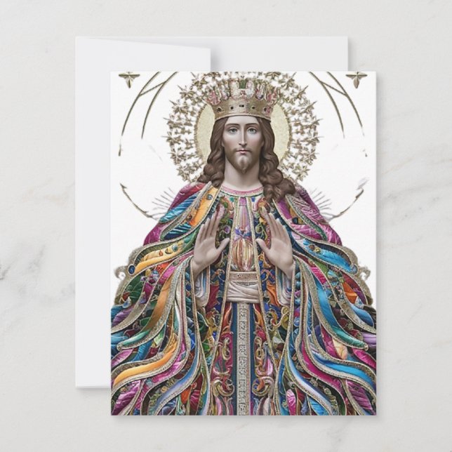 Christus ist König Feiertagskarte (Vorderseite)