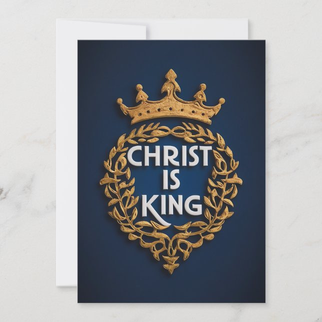 Christus ist König Feiertagskarte (Vorderseite)