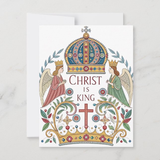 Christus ist König Feiertagskarte (Vorderseite)