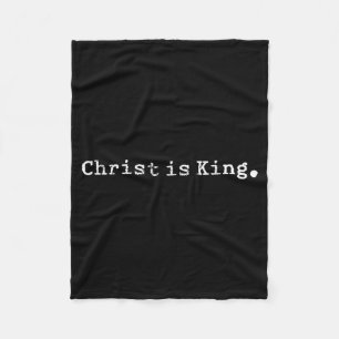 Christus ist König Jesus Katholisch Christlich Chr Fleecedecke
