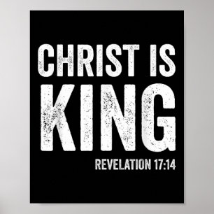 Christus ist König Offenbarung 17_14 Christlicher  Poster