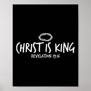 Christus ist König Offenbarung 19_16 Christlicher Poster