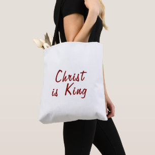 Christus ist König Roter Text auf Weiß