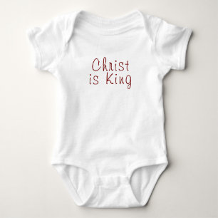 Christus ist König Roter Text auf Weiß Baby Strampler