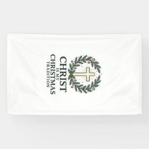 Christus ist meine Weihnachtstradition Vintage Kre Banner