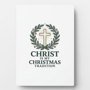 Christus ist meine Weihnachtstradition Vintage-Kre Fotoplatte