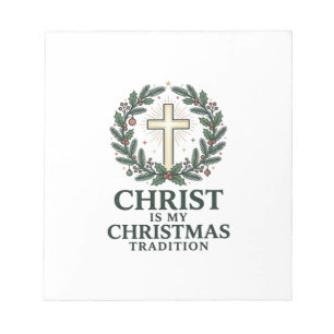Christus ist meine Weihnachtstradition Vintage Kre Notizblock