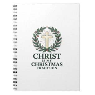 Christus ist meine Weihnachtstradition Vintage Kre Notizblock