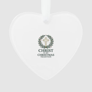 Christus ist meine Weihnachtstradition Vintage Kre Ornament
