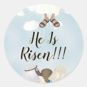 Christus ist Ostern verschont Runder Aufkleber