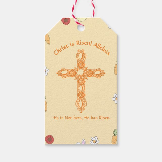 Christus ist Risen Alleluia Ostern Segnungen Geschenkanhänger (Vorderseite)