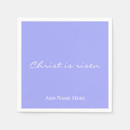 Christus ist Risen | Benutzerdefiniertes Lila Chri Serviette