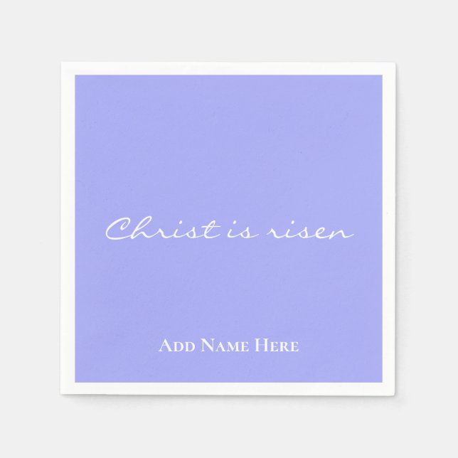 Christus ist Risen | Benutzerdefiniertes Lila Chri Serviette (Vorderseite)