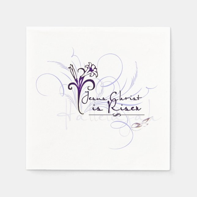 Christus ist Risen! Papierservietten (Vorderseite)