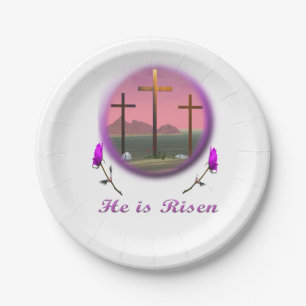 Christus ist Risen Pappteller