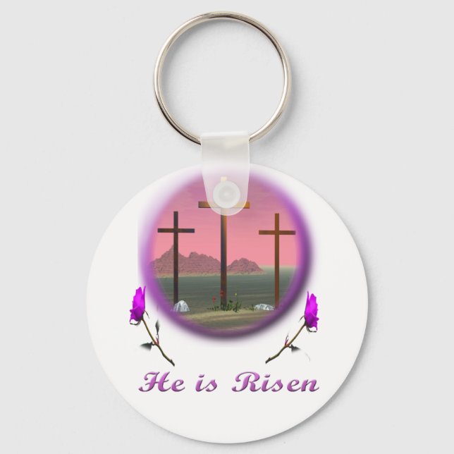 Christus ist Risen Schlüsselanhänger (Vorderseite)