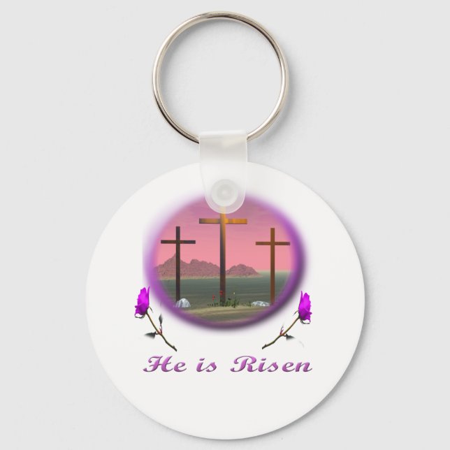 Christus ist Risen Schlüsselanhänger (Vorderseite)