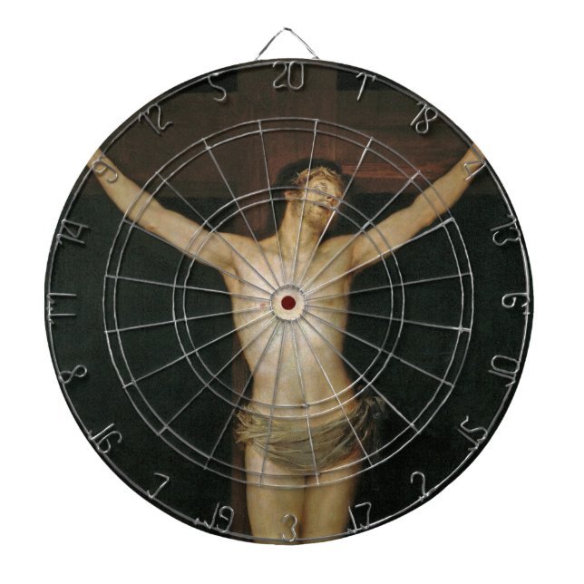 Christus (Jesus am Kreuz) (von Goya) Dartscheibe (vorne)