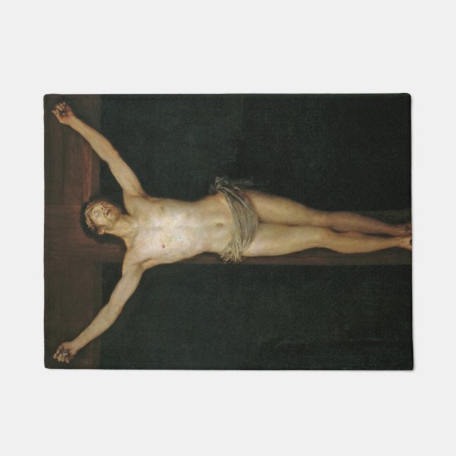 Christus (Jesus am Kreuz) (von Goya) Fußmatte (Vorderseite)