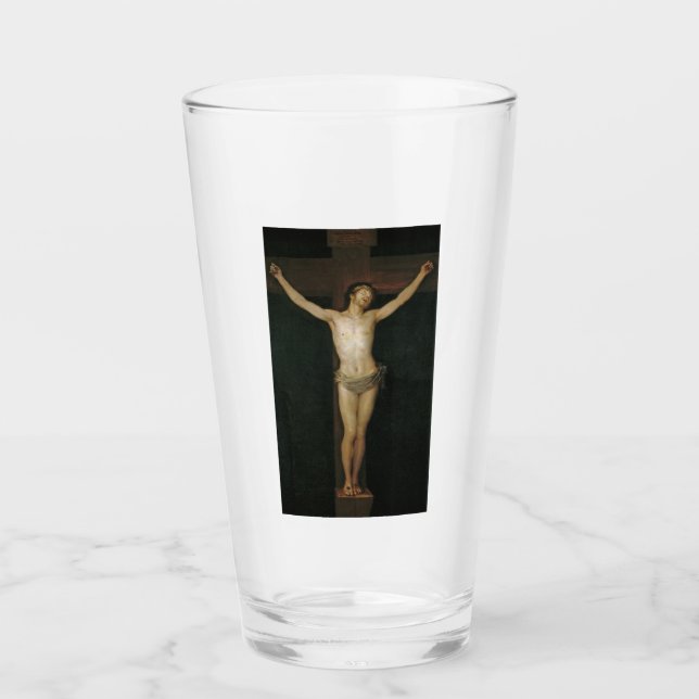Christus (Jesus am Kreuz) (von Goya) Glas (Vorderseite)