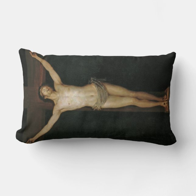 Christus (Jesus am Kreuz) (von Goya) Lendenkissen (Vorderseite)