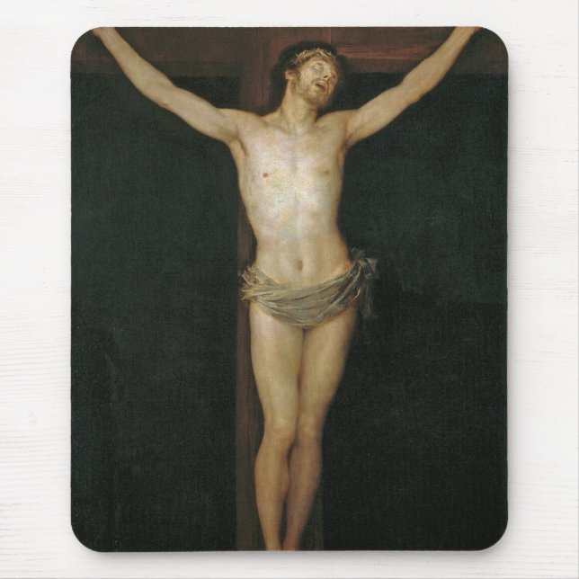 Christus (Jesus am Kreuz) (von Goya) Mousepad (Vorne)