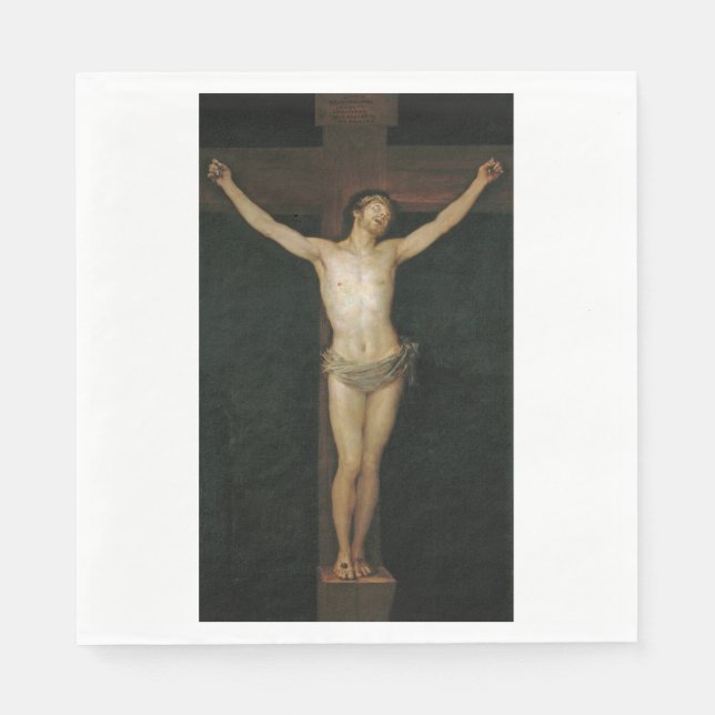 Christus (Jesus am Kreuz) (von Goya) Serviette (Vorderseite)