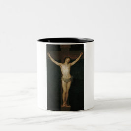 Christus (Jesus am Kreuz) (von Goya) Zweifarbige Tasse