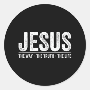 Christus Jesus Der Weg. Die Wahrheit. Das Leben Ge Runder Aufkleber