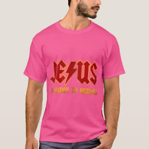 Christus Jesus Highway zum Himmel Superheld Jesus  T-Shirt